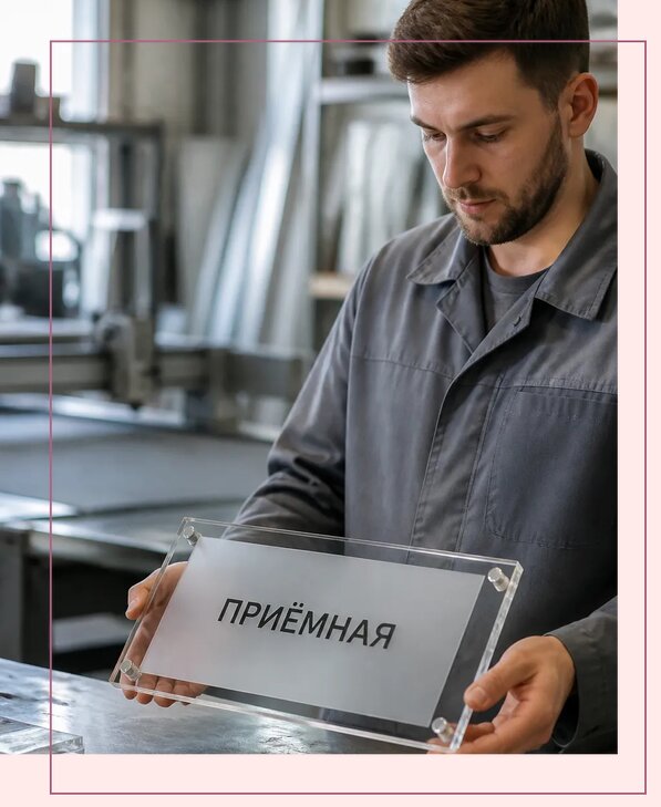 Таблички из оргстекла на заказ в Большой Камне от 3955 р. | Аванза-Бль